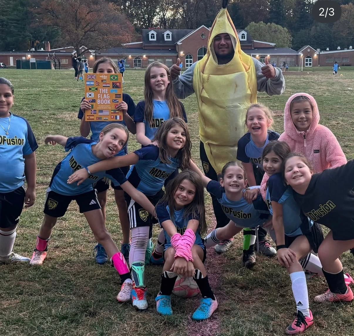 Young MD Fusion Minis players training on the field